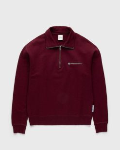 Highsnobiety Polaire Classic Quarter Zip Bordeaux | Sueurs