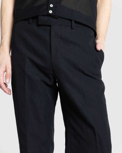 Auralee Pantalon Chino Hard Twist Finx Lin Noir | Pantalon