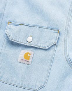 Carhartt WIP Veste-Chemise Harvey Bleu/Stone Bleached | Chemises