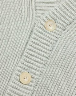 Auralee Cardigan Cotele Merinos Francais Kaki Clair | Tricots