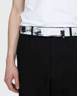 Maison Margiela Ceinture En Cuir Vieilli Noir | Ceintures