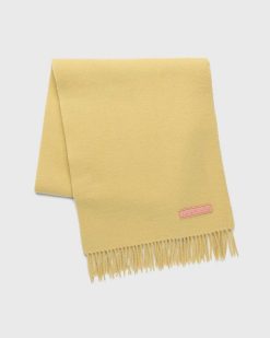 Acne Studios Echarpe A Franges En Laine Jaune | Accessoires D'Hiver