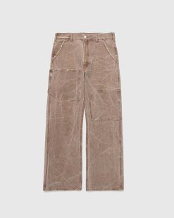 Acne Studios Pantalon En Toile Patch Marron Toffee | Pantalon