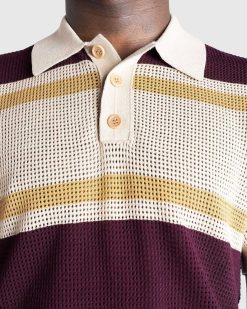 Dries van Noten Polo En Tricot Mindo Beige/Rayures | T-Shirts