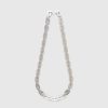 Jil Sander Collier Chaine En Laiton Argente | Bijoux