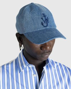 J.W. Anderson Casquette De Baseball Avec Logo Ancre Bleue | Chapeaux