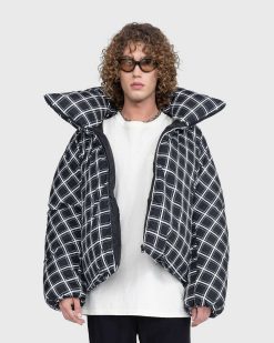 Marni Doudoune Oversize A Carreaux Noir | Vetements D'Exterieur