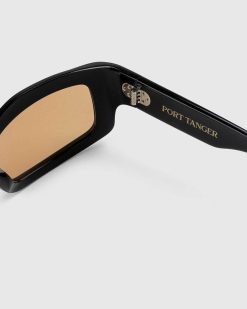 Port Tanger Bodi Acetate Noir/Verre Ambre | Des Lunettes De Soleil