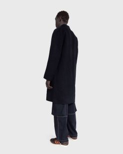 Acne Studios Manteau A Simple Boutonnage Noir | Vetements D'Exterieur