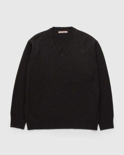 Acne Studios Pull Col V Laine Marron | Tricots