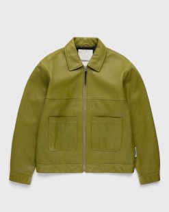 Highsnobiety Veste En Cuir Vert Olive | Vetements D'Exterieur