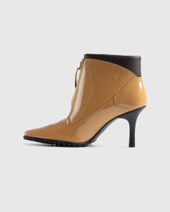 Veneda Carter Botte Mi-Longue Zippee En Cuir Verni De Ble | Bottes