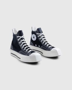 Converse Chuck 70 De Luxe Squared Hi Noir/Noir/Aigrette | Baskets