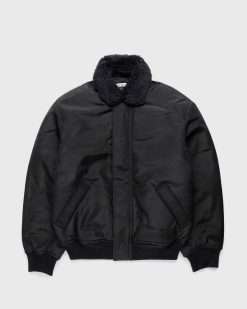 Acne Studios Veste Col Shearling Noir | Vetements D'Exterieur