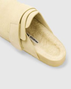 Birkenstock Shearling Nagoya Paille/Jaune Pale | Des Sandales