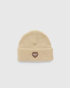 Carhartt WIP Bonnet Patch Coeur Dusty Hamilton Marron | Accessoires D'Hiver