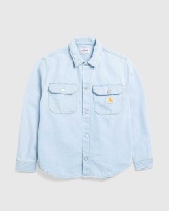 Carhartt WIP Veste-Chemise Harvey Bleu/Stone Bleached | Chemises