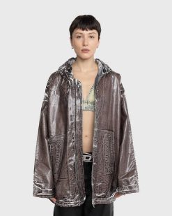 Diesel Veste A Capuche D-Spark-Fsc Marron | Vetements D'Exterieur