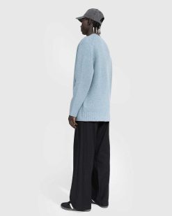 Acne Studios Cardigan Laine Melangee Bleu Mineral | Tricots