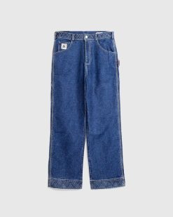 Bode Pantalon Knolly Brook En Denim Brode Indigo | Pantalon