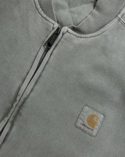 Carhartt WIP Vista Sweat Bomber Vert Fumee | Vetements D'Exterieur