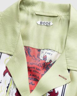 Bode Chemise A Manches Courtes Guam Vert/Rouge | Chemises