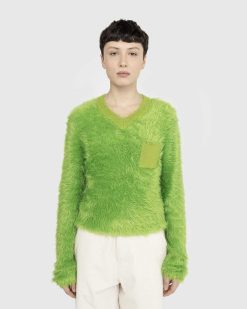 Acne Studios Pull Duveteux A Col En V | Tricots