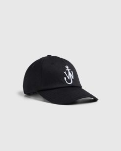 J.W. Anderson Casquette De Baseball Avec Logo Ancre Noire | Chapeaux