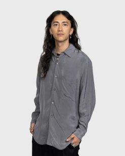 Lemaire Chemise A Manches Longues Froissee Aluminium | Chemises