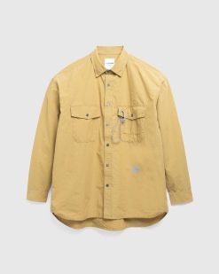 And Wander Chemise Cordura Typewriter Ls Beige | Chemises