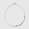 Hatton Labs Chaine Tennis Perle Argent/Blanc | Bijoux