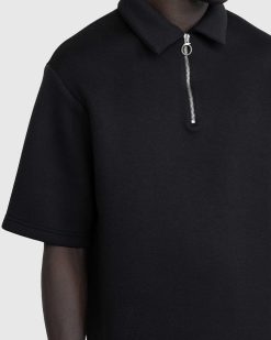 Trussardi Polo De Plongee A Quart De Zip Noir | T-Shirts