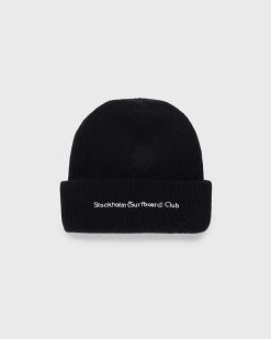 Stockholm Surfboard Club Bonnet Mossa Noir | Accessoires D'Hiver