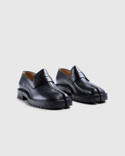 Maison Margiela Mocassin Tabi En Cuir Noir | Chaussures