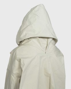 Maison Margiela Veste A Capuche En Coton Enduit Creme | Vetements D'Exterieur