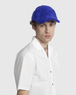 Marni Casquette De Baseball En Fausse Fourrure Floue Bleu | Chapeaux