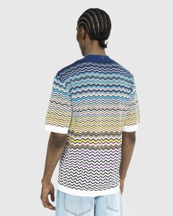 Missoni T-Shirt Chevron Bleu/Noir/Blanc | T-Shirts