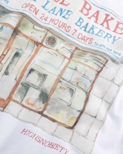 Beigel Bake T-Shirt A Manches Longues Aquarelle Blanc | T-Shirts