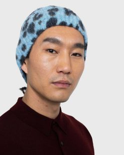 Dries van Noten Bonnet Tricot Mousse Bleu | Accessoires D'Hiver