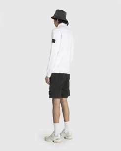 Stone Island Sweat Demi-Zip Blanc | Sueurs