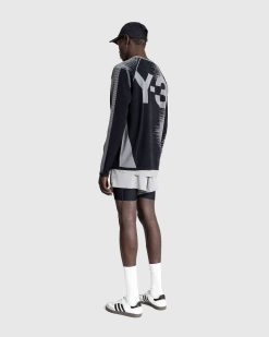 Y-3 Pull En Tricot A Logo Noir/Gris | Tricots