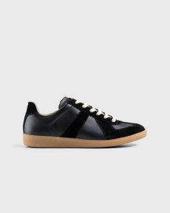 Maison Margiela Baskets Replique En Cuir Noir | Baskets