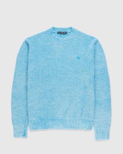 Acne Studios Pull Texture Bleu Sarcelle | Tricots