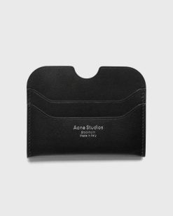 Acne Studios Porte-Cartes En Cuir Noir | Portefeuilles