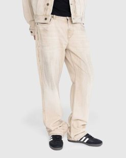 Guess USA Pantalon Droit En Denim Vintage Beige | Pantalon