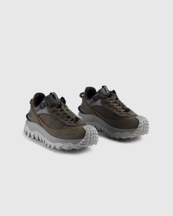 Moncler Baskets Basses Trailgrip Gtx Kaki/Gris | Baskets De Randonnee