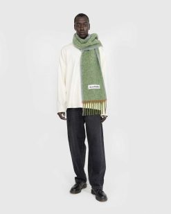 Acne Studios Echarpe Laine Mohair Vert Herbe | Accessoires D'Hiver