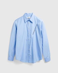 Y/Project Chemise A Logo Pince Evergreen Bleu Clair | Chemises