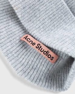 Acne Studios Bonnet Laine Cachemire Gris | Accessoires D'Hiver