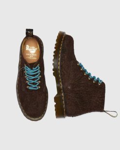 Dr. Martens 101 Botte Daim Marron Fonce | Bottes